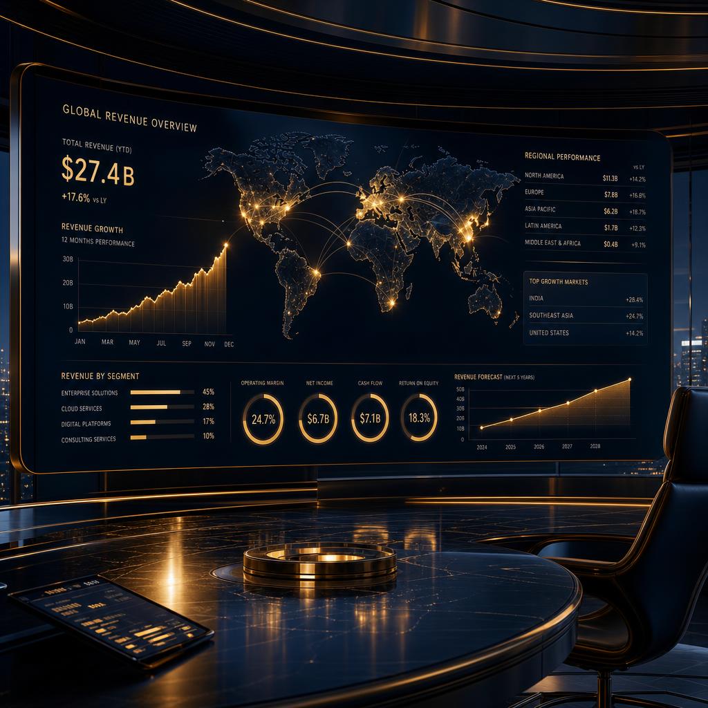 Abstract revenue visualization